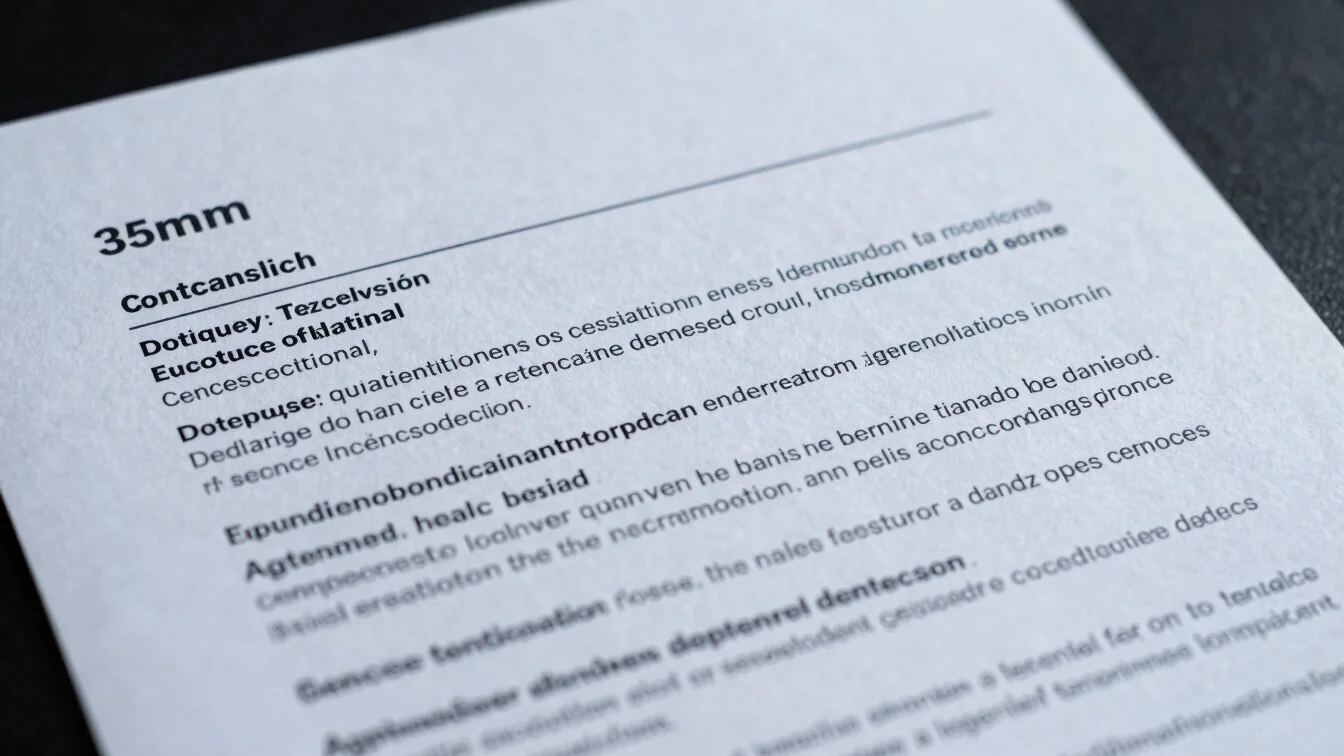 Financial document with dual language text, professional office s